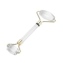 High Quality Facial Massage Tool White Crystal Massager Roller Pure Natural Roller for Skin Beauty