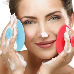 Facial Brush Silicone Cleansing Pad Pore Cleansing Pad Acne Removal Facial Brush Baby Shower Tool Brush Random Colours