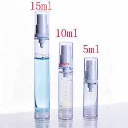 50pc/lot Empty airless cosmetic container with spray 10ml clear sprayer pump perfume bottle travel packaginggood package
