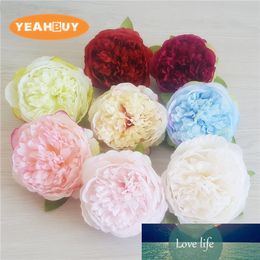 20pcs/lot 10cm High Quality Peony Flower Head Silk Artificial Flower Wedding Decoration DIY Garland Craft