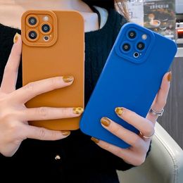 Solid Candy Colour Soft Tpu Phone Cases For Samsung Galaxy A13 M52 5G A32 A72 A52 A22 4G A71 A51 A21s A02 A02S A03S Silicone Cover