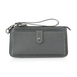 Women's Long PU Leather Simple Multi-Function Zipper wallet Multi-Card Position Buckle Student Wallet Clutch