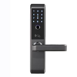 LACHCO 2019 Biometric Fingerprint Electronic Smart Door Lock, Code, Card,Touch Screen Digital Password Lock Key for home Ak18A3F Y200407