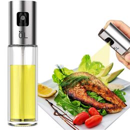 BBQ Cooking Glass Oil Sprayer Glass Oil Sprayer Olive Pump Stainless Steel Spray Oil Bottle Sprayer Can Jar Pot Kitchen Tool GGA3762-3