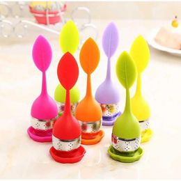 Leaf Silicone Tea Infuser Withe Food Grade Make Tea Bag Philtre Creative 304 Stainless Steel Tea Strainers