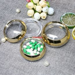 50g Gold Silver White Acrylic Candy Container Clear Cosmetics Bottles Cream Jar Empty Capsule Bottle 12pcs/lot Makeup Toolspls order