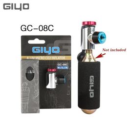 GIYO CO2 Inflator Schrader Presta Bicycle Pumps Aluminum Tire Tube Mini MTB Pump No Cartridge Cycling Repair Accessories 220225