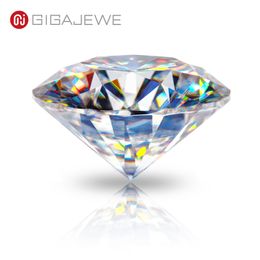 GIGAJEWE Moissanite D Color 1-20ct Round Brilliant Cut Loose Lab Diamond Test Passed Gem DIY For Jewelry Making Machine Cut