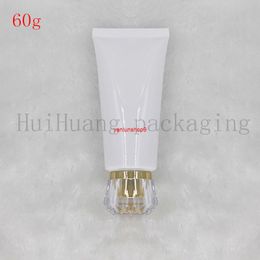 30pcs 60g Empty white Soft Refillable Plastic Lotion Tubes Squeeze Cosmetic Packaging, Cream Tube Screw Lids Bottle Containerbest qualtity