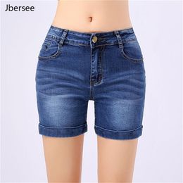 High Quality Embroidery Shorts for Women Elasticity Cotton Denim Shorts Slim Plus Size 26-36 Sexy Casual Summer Short Pants LJ200815