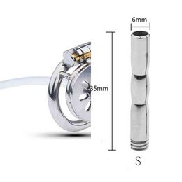 Nxy Cockrings New Arrival Chastity Cage Penis Ring Urethral Plug Cock Dilator Sex Toys for Men Mastubators Dick Scrotum Stimulator 0215