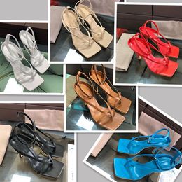 New Luxury high Heels Leather sandal women designer sandals high heels summer Sexy sandals Wedding party shoes Size 35-42 with box
