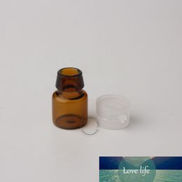 Wholesale 100 x 1g High Quality Mini Amber Glass Vial With Clear Tear Off Lid Essential Oil/Perfume/Sample Bottle Free Shipping