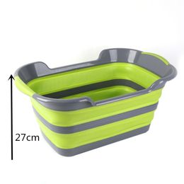 19L Laundry Basket Dirty Clothes Basket Folding Portable Basket Laundry Bathroom Accessories Clothes Hamper Home Storage Washing LJ201204