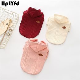Leisure Pet Cat Dog Clothes Solid Hoodies Jacket for Small Medium Dogs Cat Soft Coat Wrap with Zipper Simple All-match Costume 201109