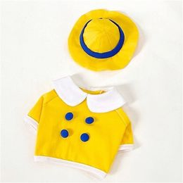 Summer Dog Clothes Hat Cap Doggy Puppy Costume Yorkie Yorkshire Pomeranian Poodle Bichon Schnauzer Dog Shirt Pet Clothing Outfit 201114