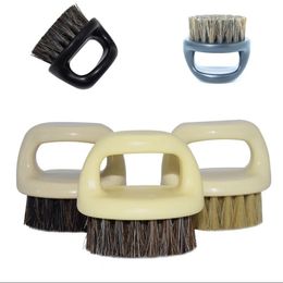 Plastic Retro Beard Modelling Brush Boar Bristles Men Moustache Finger Ring Shaving Portable Face Care Clean Brushes 2 4mx G2