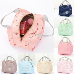 Storage Bags 1pcs Portable Lunch Bag Cute Travel Thermal Fresh Insulated Cooler Box Picnic Carry Convenient Tote Pouch 8 Colors1