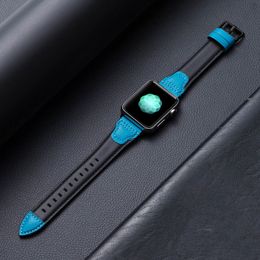 italy serie a Australia - Italy Leather strap For Apple watch band 44mm 40mm 42mm 38mm 44 mm HQ Contrast Genuine leather bracelet iWatch serie 3 4 5