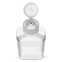 Liquid Soap Dispenser 10/100 PCS 60ml Transparent Plastic Shampoo Bottles Empty Vail For Travel Container Cosmetics Lotion Octagonal Clamshe