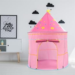 Children's tent game house indoor home baby yurt castle toy house girl princess room for baby gifts LJ200923