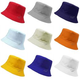 Designer Bucket Hat Plain Summer Sun Hats Foldable Blank Beach Fishing Cap Solid Colour Stingy Brim