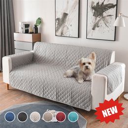 1/2/3 Seater Removable Sofa Cover for Dogs Pets Kids Living Room Furniture Couch Slipcover Armchair Sofa Cover Quilted Fabric LJ201216
