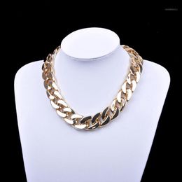 Chains Hip-hop Men Necklace Big Chain Jewellery Accessories Retro Gothic Punk Style Black Gold1