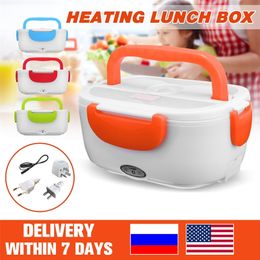 12/110/220V Portable Electric Heating Lunch Box Bento Storage Box Home Office School Rice Container Food Warmer for Dropshipping 201029