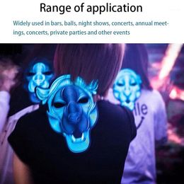 Party Masks Fashion Led Light Up Mask Horror Cold Halloween Festival Glowing Dance Sound Activated Music1