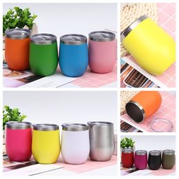 hot 300ml Stainless Steel Tumbler Wine Glasses Water Bottle Double Wall Vacuum Insulated Beer Mug Kitchen Drinkware With Lid T2I51687