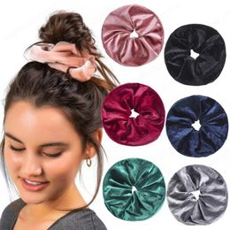 Velvet Hair Rope For Women Fashion Ponytail Holder Rubber Bands 20 CM Oversize Scrunchies 2021 New Hair Accessories