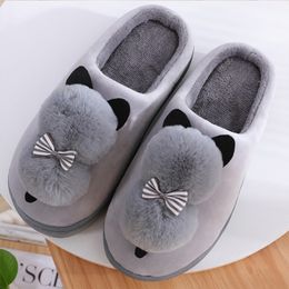 Women slippers Home winter slippers women Warm Cute pet shoes plush comfortable Suede Velvet Indoor Fur slippers for girls Y201026