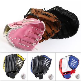 Outdoor Sports Baseball Glove Left Hand Softball Practise Equipment Size 9.5/10.5/11.5/12.5 for Man Woman Training Accessories Q0114