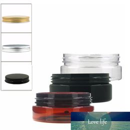 24pcs/lot 50ml amber/clear/black pet jar with screw aluminium cap ,plastic jar,Cosmetic Jar,plastic container,bottle