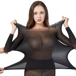 Thermal Underwear For Women Sexy Warm Long Johns For Women Seamless Winter Thermal Underwear Set Warm Thermos Clothing 201027
