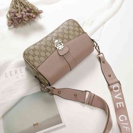 Bag women's bag new leather sling shoulder small square Leather Messenger purse