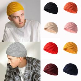 2020 New Warm Cuffed Cap Knit Stretch Beanie Hat Winter For Men Women