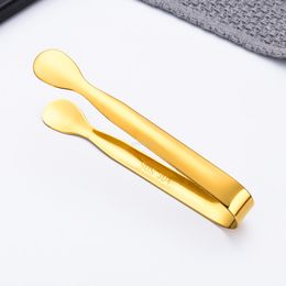 Gold Coffee Cube Sugar Tongs Stainless Steel Sugar Clamp Kitchen Bar ice tongs Serving Dining Drinkware tools will and sandy