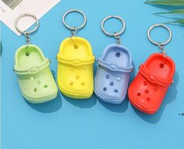 Party Favour 3D Mini 7.5cm EVA Beach Hole Little Shoe Keychain Bag Accessories Keyring Car Handbag Key Chain Charms ZZF13850