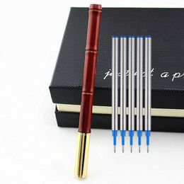 Gel Pens 1PC Luxury Business Office Rollerball Pen Sign Bamboo Ballpoint School Writing Student Stationery Supplies 03745