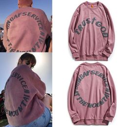 Europe and the United States sweater retro hip-hop loose letters men and women couple sweatshirt
