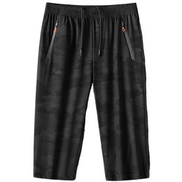 Summer Black Camouflage Breeches Shorts Men Sportswear Breathable Quick Dry Nylon Silk Short Male Loose Casual Sweatshorts 8XL 220301