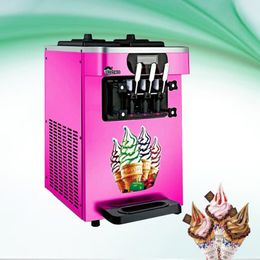 Commercial Ice Cream Machine Three Flavors Desktop Dessert Ice Cream Making Machine With LCD Panel Ice Cream Vending Machine 1700W