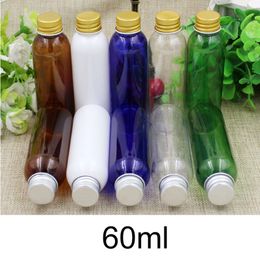 60ml Empty Plastic Water Drop Bottle Cosmetic Face Toners Shampoo Shower Gel Travel Container White Brown Free Shipping