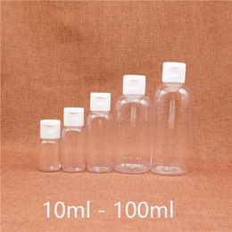 10ml 15ml 30ml 50ml 100ml Empty Plastic Bottle Cosmetic Cream Containers Refillable Flip cap Makeup Water Bottles Free Shipping