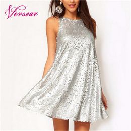 sequin swing dress