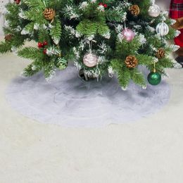 Christmas Decorations Durable 80cm Tree Skirt Lace Xmas Pleated Mat Home Year Decoration Garden Supplies1