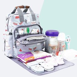 Fashion Mummy Maternity Nappy Backpack Waterproof Maternity Bag Diaper Bag Large Travel Backpack Designer Stroller Baby Bag LJ201013