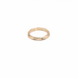 Flat Ring With Wavy Surface Irregular section Fashion Style Environmental Protection Material Gold Silver Rose Three Colour Optional